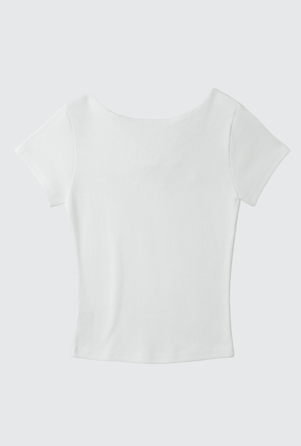 開環鏤空 T 恤_PARMOD250708