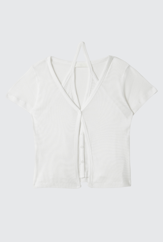 繞頸式開襟衫_PARHON250701