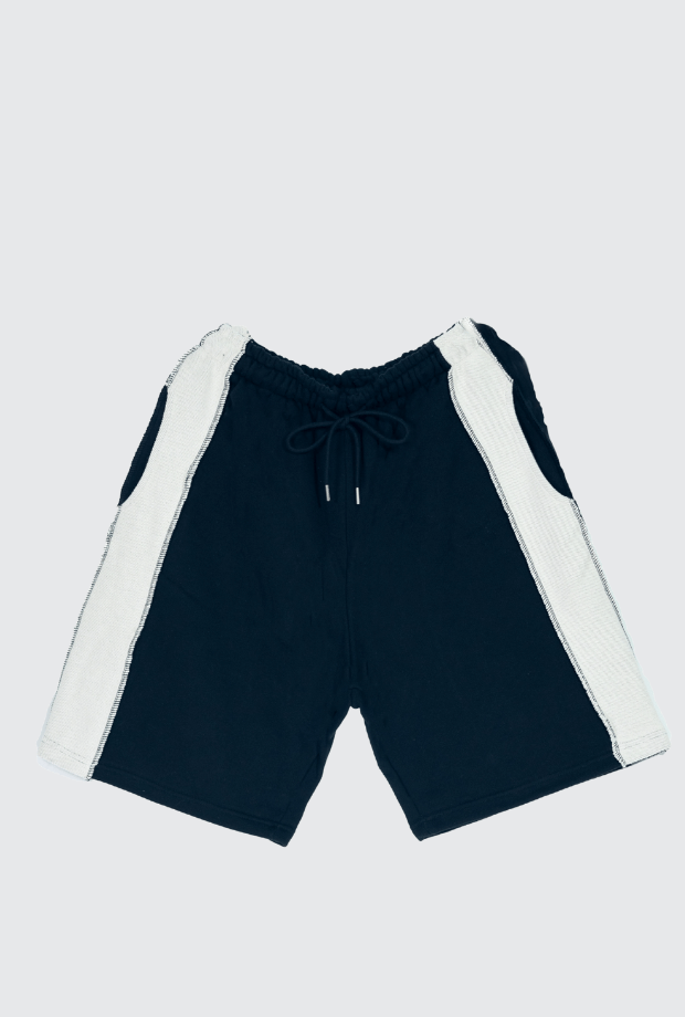 寬版條紋短褲（厚磅毛圈布)_PARCOV250706