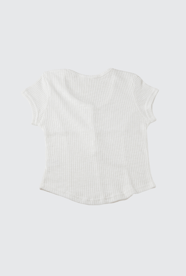 開襟鈕扣 T 恤_PARMOD250704