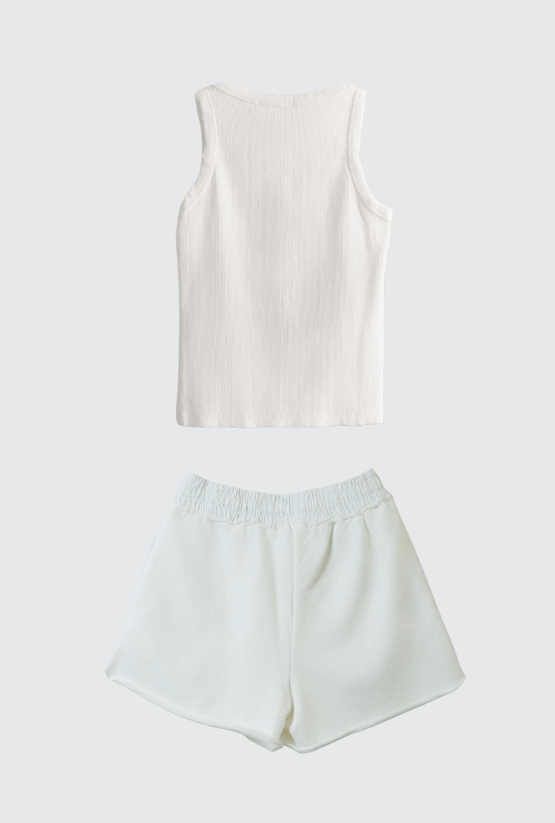 LOGOFF 圓領無袖背心 + M拼布棉褲_PARMOR250701_PARMOR250702