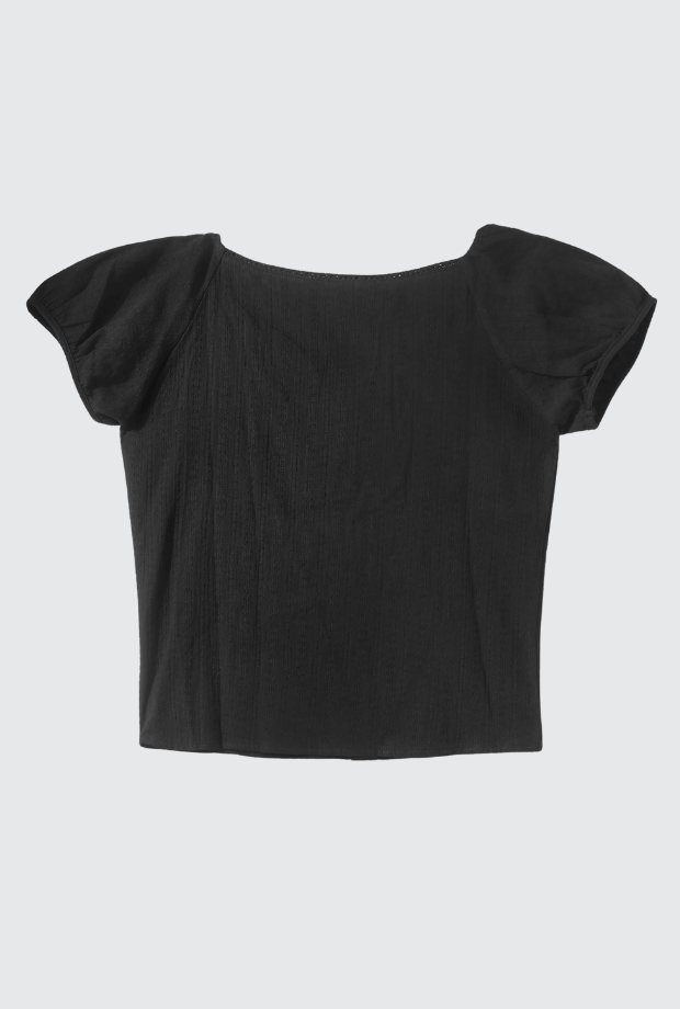 蕾絲澎袖上衣_PARMOD250710